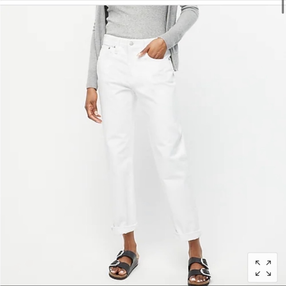 J crew slouchy boyfriend Jean white denim size 28T